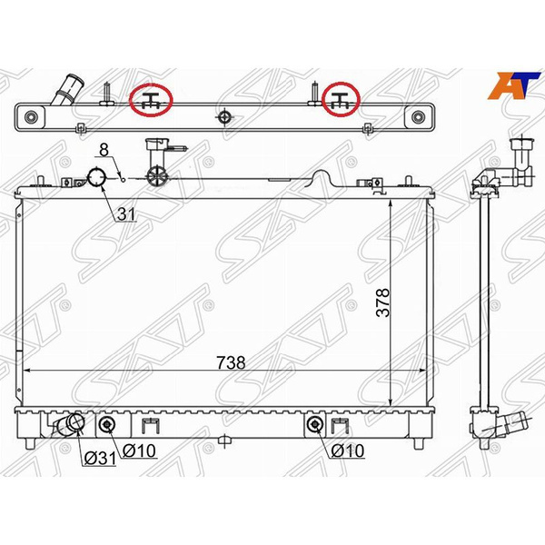 Радиатор Mazda 6 02-12 / Atenza 02-12