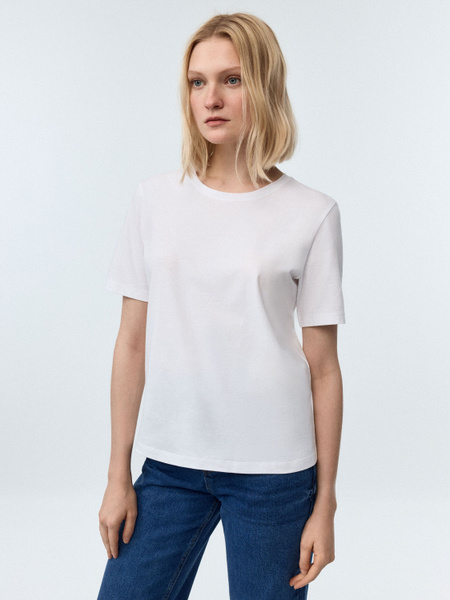 Футболка Sela, размер 42, цвет белый, 100% Хлопок - купить по выгодной ...