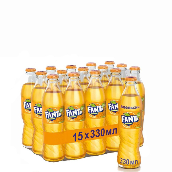 Фанта (Fanta) апельсин, стекло, Грузия, 0,33 л. x 15 шт. - купить с ...