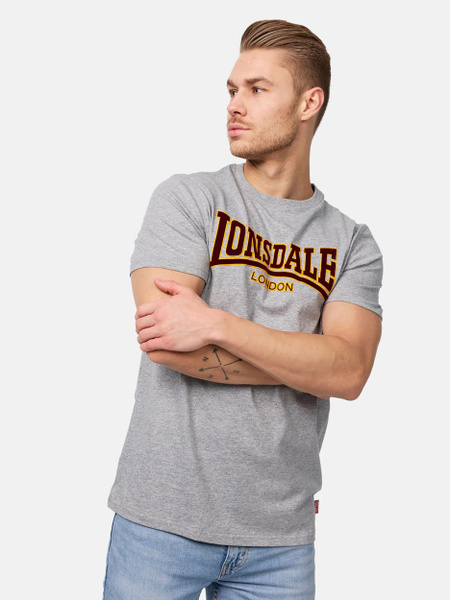 Футболка Lonsdale, размер 52, цвет серый, 100% хлопок - купить по ...