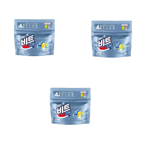 Lion Средство для стирки жидкое в капсулах, Beat Capsule Detergent, 5 ...