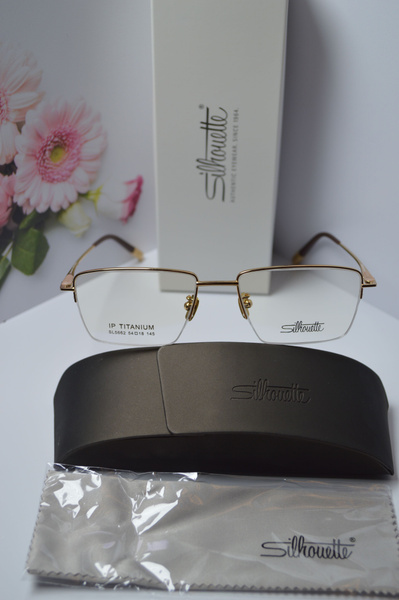 Оправа классическая, титан, полуободковая Silhouette SL5662. Стиль для ...