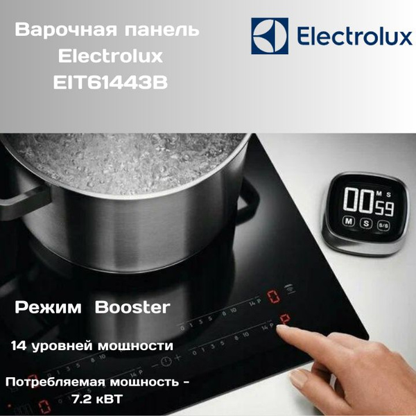 Варочная панель индукционная ELECTROLUX EIT61443B купить по низкой цене ...