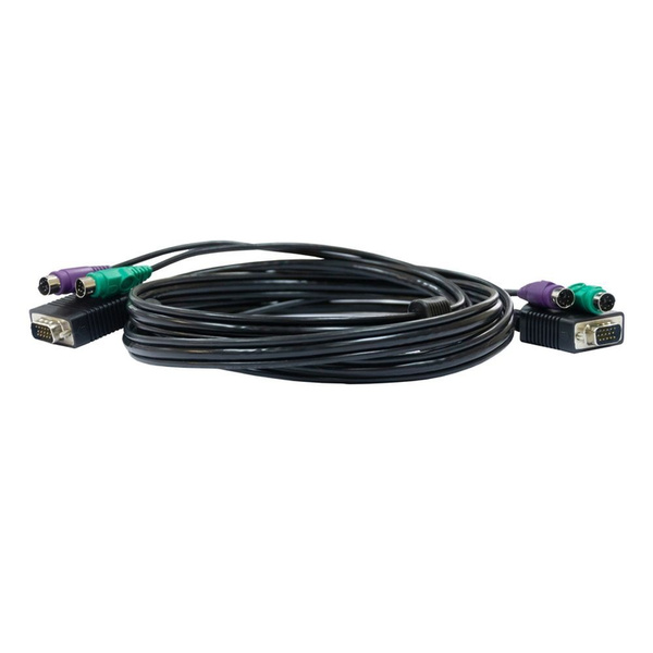 Кабель D-Link DKVM-CB3/A3A Кабель KVM длиной 3 м с разъемами VGA и PS/2 ...