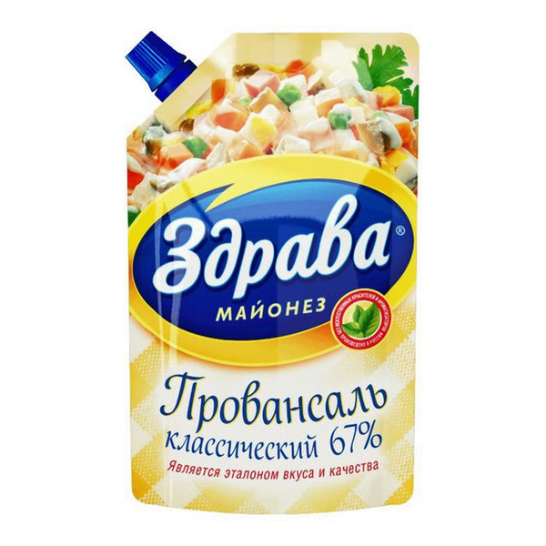 Здрава Майонез Провансаль, 67% 400г - купить с доставкой по выгодным ...