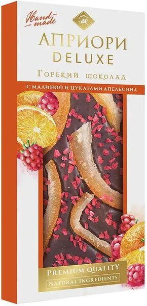 Характеристики Шоколад Априори горький малины-цукаты апельсина, 100г ...