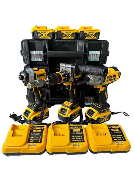 Набор электроинструмента 18V DeWalt 3в3, Аккумуляторный Гайковерт ...