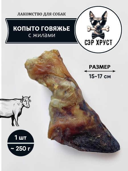 Кость для собак говяжье копыто с жилами и хрящами - купить с доставкой ...