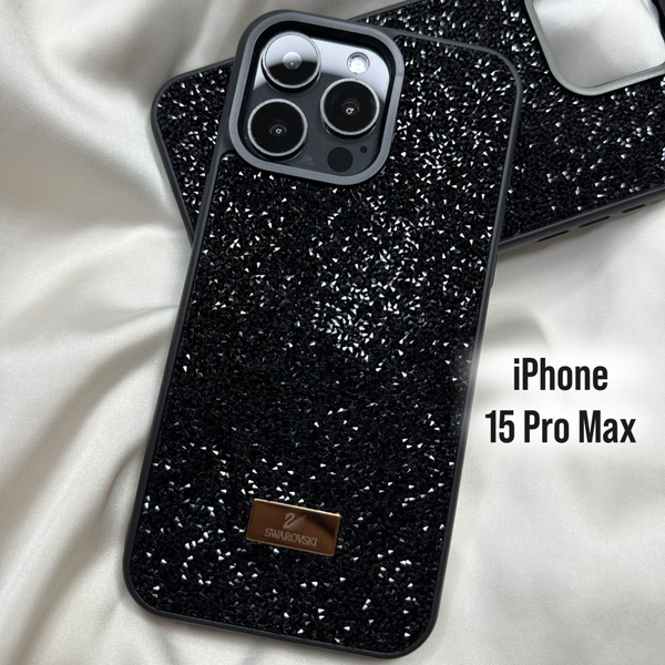 Чехол для iPhone 15 Pro Max (Айфон 15 Про Макс) со стразами Swarovski ...