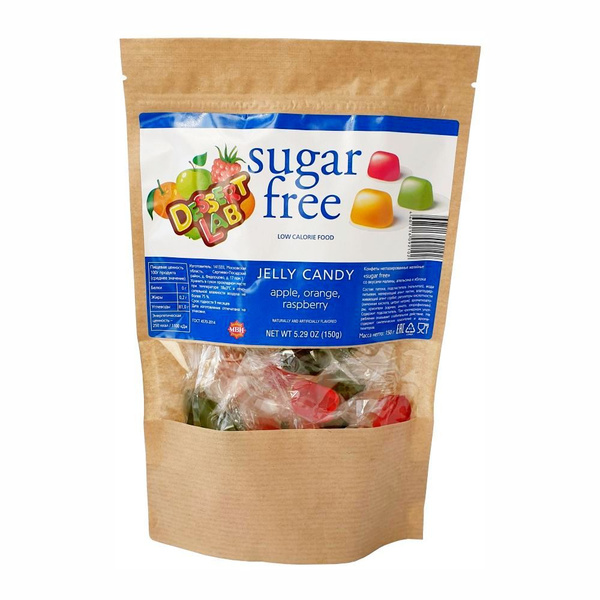 Мармелад желейные конфеты без сахара Ассорти DessertLab 150 г Яблоко ...