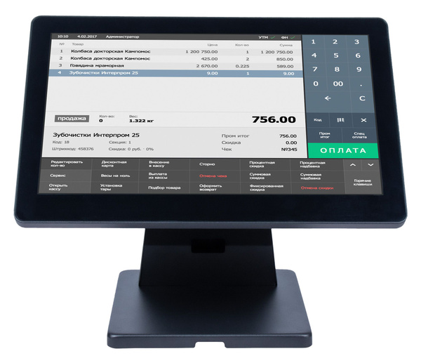 Сенсорный моноблок POSCenter Atlas (15.6", PCAP, i3-4030U, RAM 4Gb, SSD ...