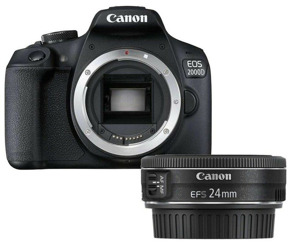 Компактный фотоаппарат Canon 2000d kit EF-S 24mm f/2.8 STM, черный ...