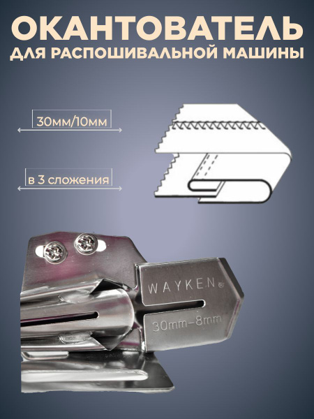 Окантователь для распошивальной машины, 3 сложения 10мм - купить с ...