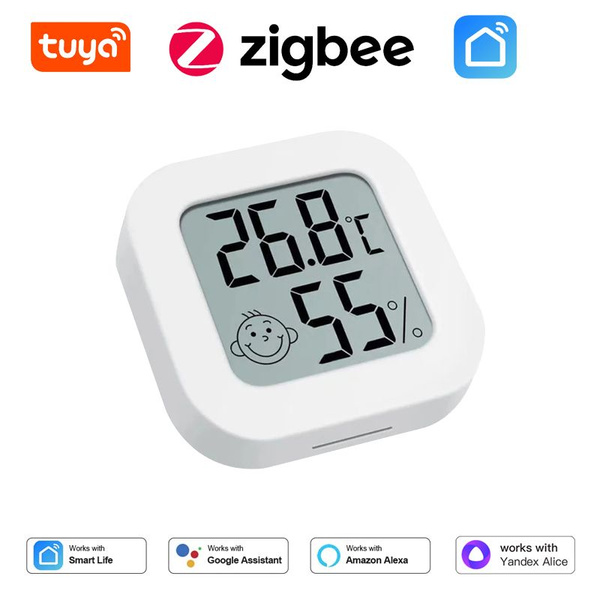 Датчик температуры и влажности Tuya Zigbee smart LCD цифровой термометр ...