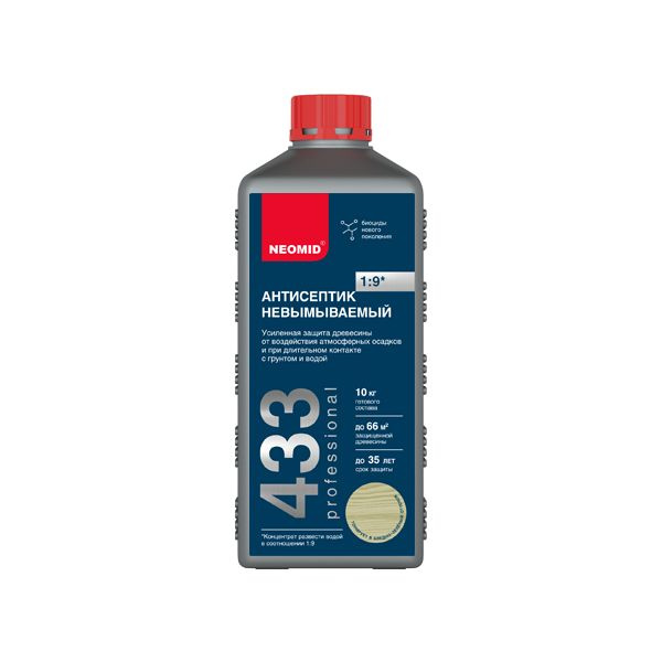 NEOMID 433 ECO 1 кг - невымываемый усиленный антисептик-концентрат для ...
