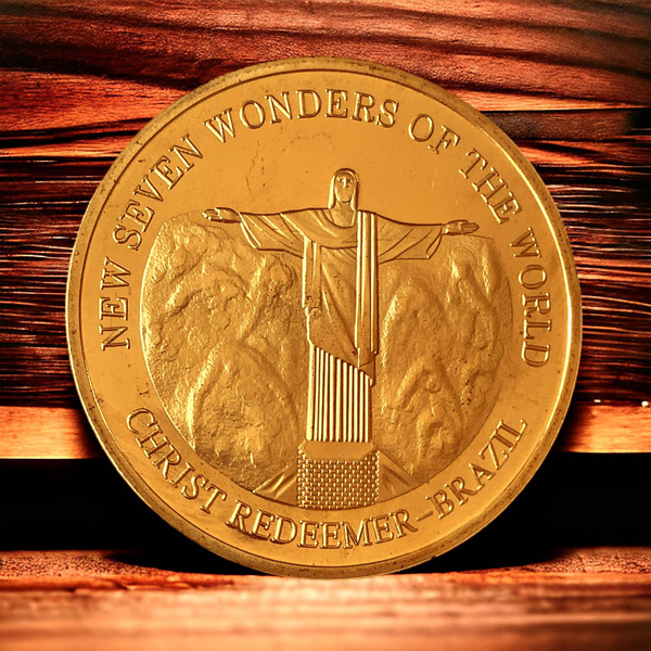Монета Великобритания 2007 года. Семь новых чудес света. Статуя Христа ...