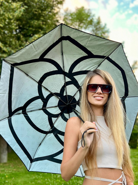 Зонт Chanel, белый купить по низкой цене в интернет-магазине OZON ...