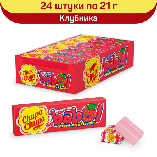 Жевательная резинка Chupa Chups Big Babol Чупа Чупс БИГ БАБЛ со вкусом ...