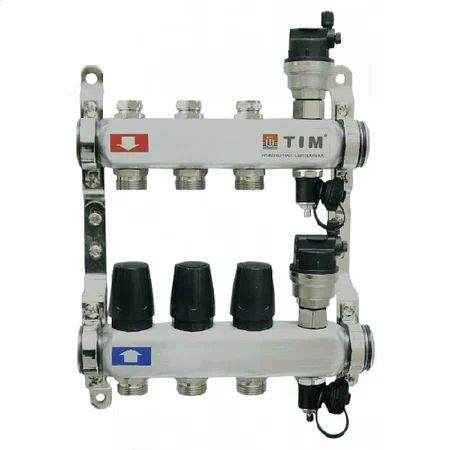 Коллектор для отопления TIM KBS5003 на 3 контура без расходомеров и ...