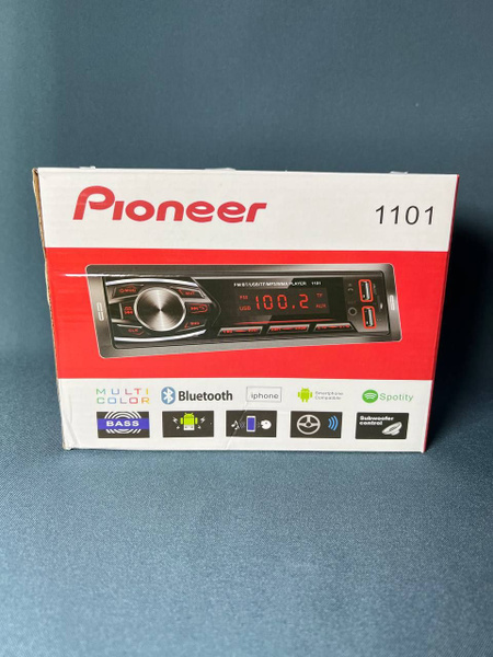 Магнитола для авто Pioneer 1101 с bluetooth 4x50w rgb подсветка 1 din ...