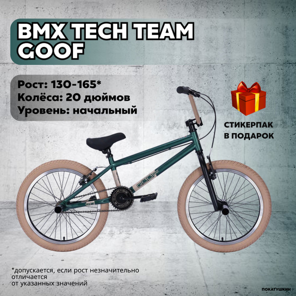 в Детский трюковый BMX велосипед TechTeam с прочной стальной рамой ...
