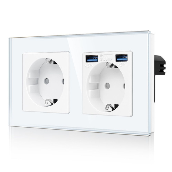 2-контактная розетка с USB-портом и разъемом EU220, 1 шт. купить на ...
