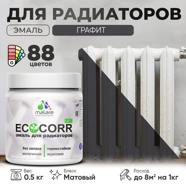 Краска термостойкая Malare EcoCorr для труб, батарей и радиаторов ...
