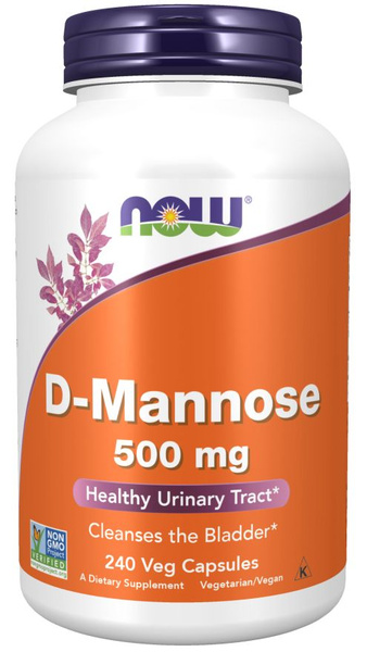 Д-Манноза 500 мг 240 vcaps, Пищевая добавка Now D-Mannose, Профилактика ...