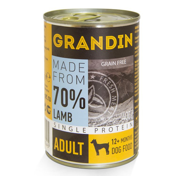 Grandin Влажный корм (консервы) для взрослых собак всех пород, с ...
