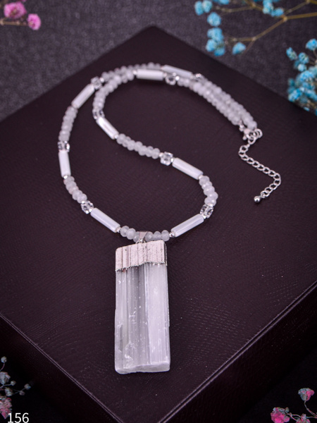 РОСКОШЬ ЗОЛОТА / Колье горный хрусталь лунный камень перламутр ...