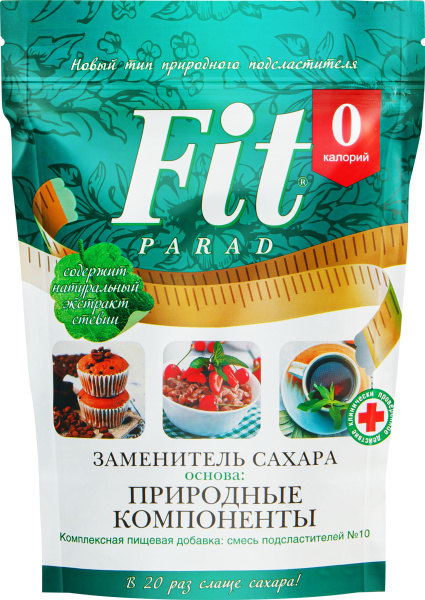 Заменитель сахара FITPARAD 0 каллорий № 7, 250г / Сахарозаменитель ...