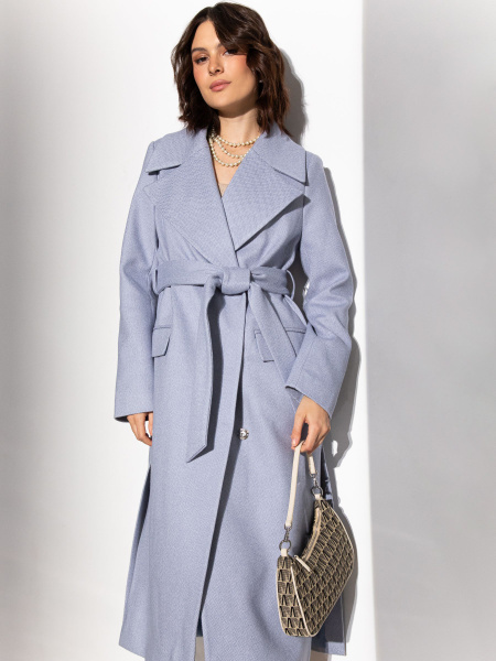 Пальто RAVETTI, Демисезон, размер 44, цвет голубой - купить по выгодной ...