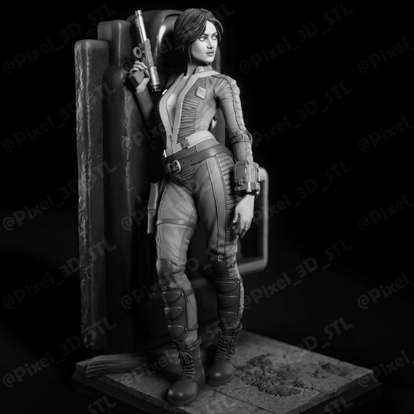 Фигурка fallout lucy (не окрашенная - серого цвета, сборная из частей ...