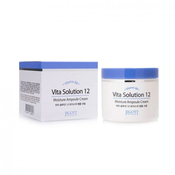 Крем для лица ампульный увлажняющий JIGOTT VITA SOLUTION 12 MOISTURE ...