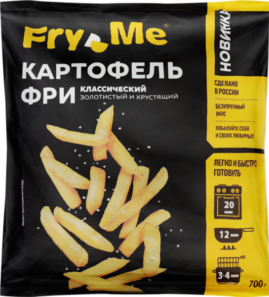 Картофель FRY ME Классический фри, 700г - купить с доставкой по ...