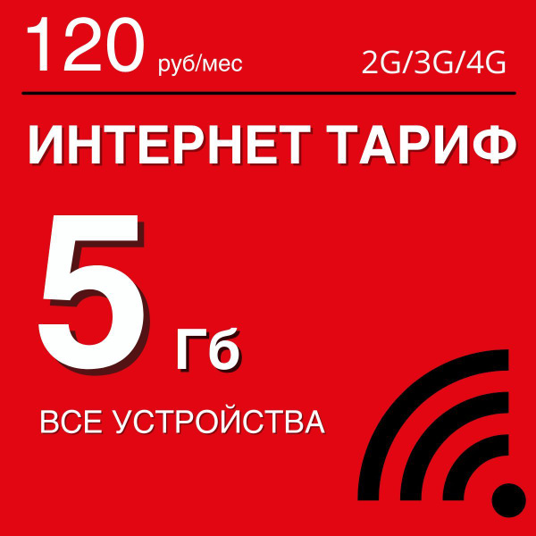 Сим карта для интернета 5 Гб. Безлимитная раздача. Тариф / сим-карта ...