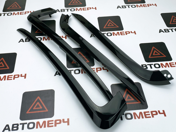 Характеристики Черные глянцевые молдинги на передний бампер Granta FL ...