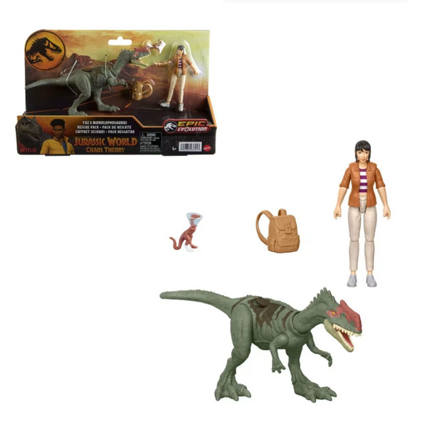 Mattel Jurassic World: Chaos Theory Storypack Darius & Atrociraptor Ghost Action Figure Toys - View #14