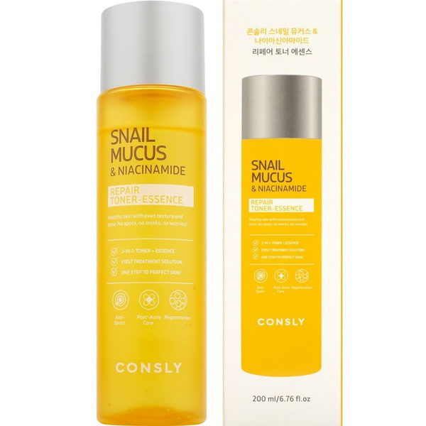Тонер-эссенция Consly Snail Mucus Niacinamide Repair восстанавливающий ...