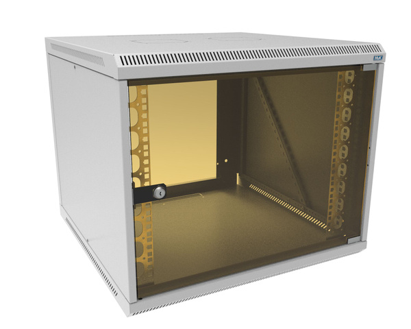 Шкаф телекоммуникационный настенный 19" 9U 600x600 дверь стекло ...