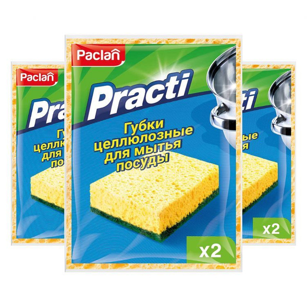 Губка Paclan, 3 уп, Меламин, Поролон купить c доставкой на OZON по ...