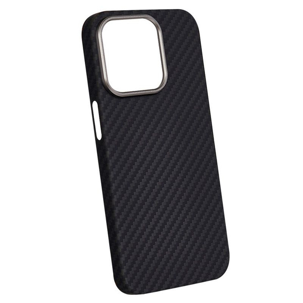 Чехол Карбоновый для Айфон 13 Про Кевлар (Kevlar Carbon Touch) - Чёрный ...