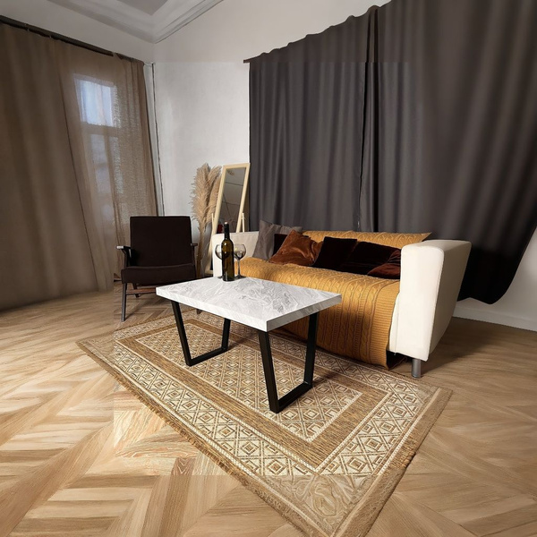 Журнальный стол Скиф Итальянский мрамор трапеция 70 x 50 x 44 см купить ...