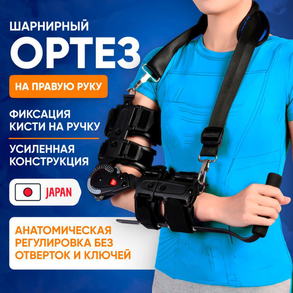 Динамический ортез на локтевой сустав шарнирный (правый), тутор на руку ...