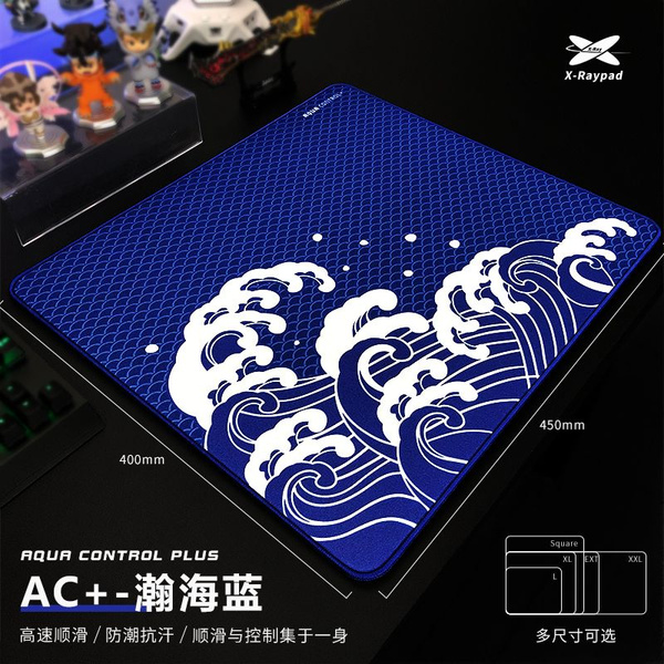 X-raypad Игровой коврик для мыши Aqua Control+, L, темно-синий, белый ...