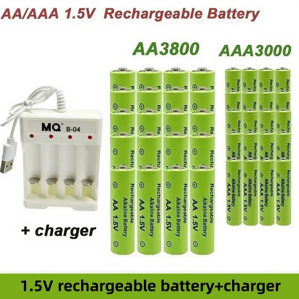 1.5V AA 3800mah / AAA 3000mah Щелочной заряжаемый аккумулятор с ...
