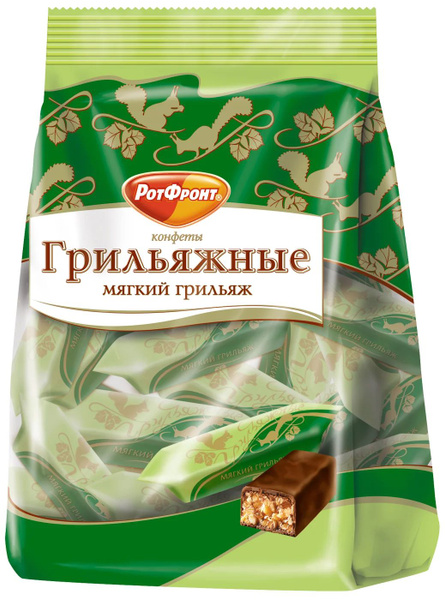Конфеты Рот Фронт Грильяжные Мягкий грильяж 200г купить на OZON по ...