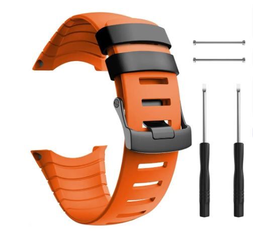 SUUNTOCOREоранжевыйремешоксиликоновый.Винтыиотверткивкомплекте.РемешокдляСуунтоКоре