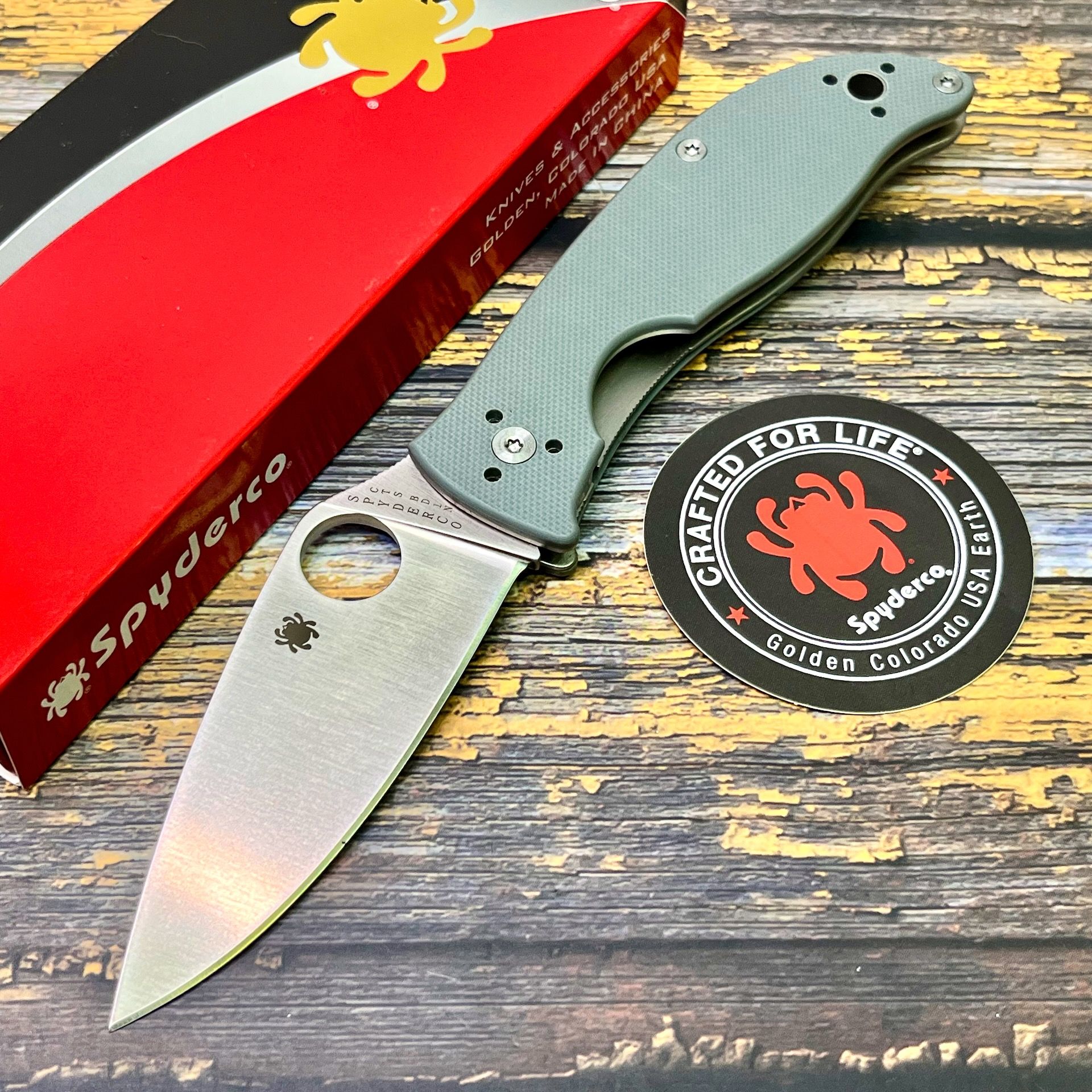 Нож складной Spyderco SC220GPGY Polestar, CTS-BD1 Blade