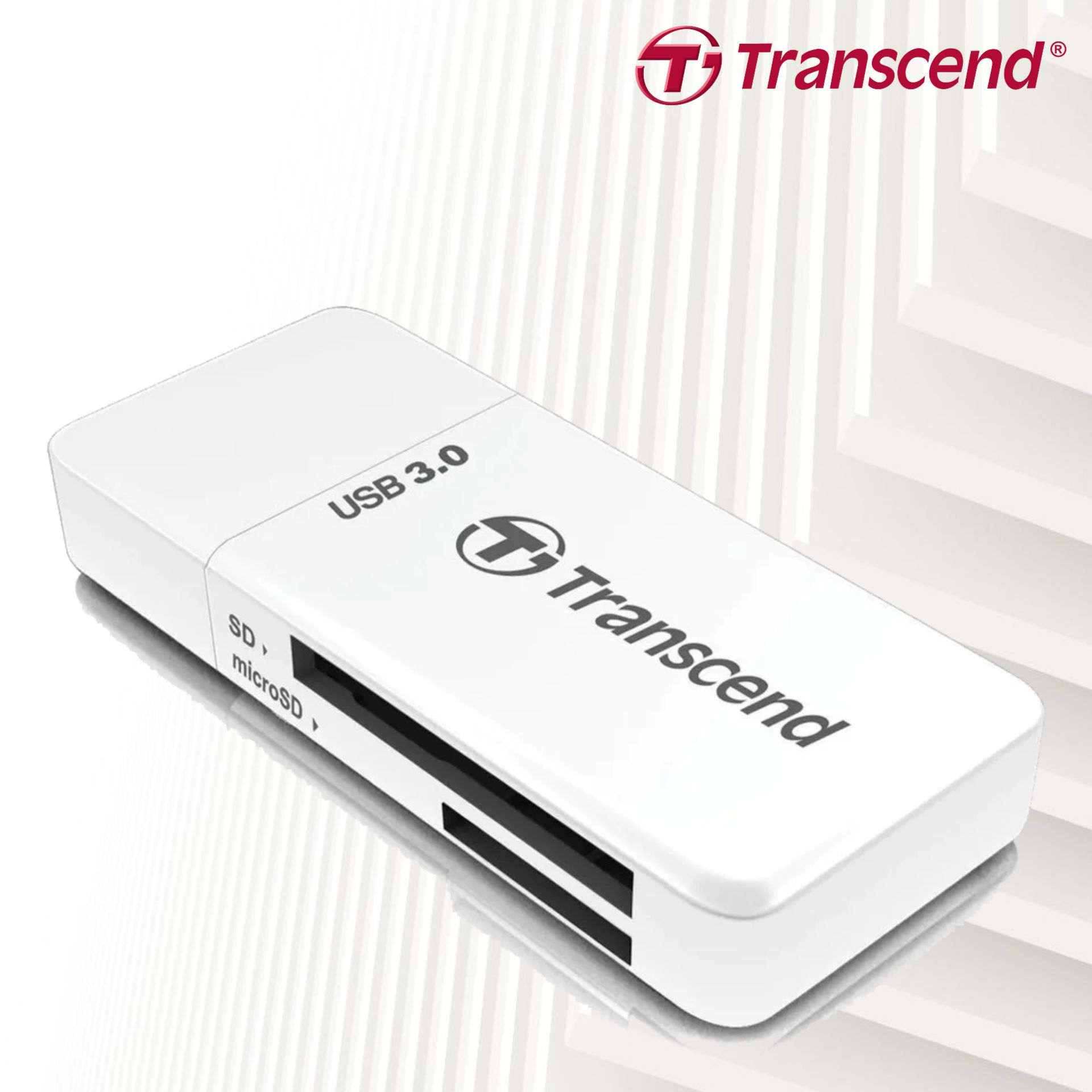 Картридер Transcend RDF5 USB3.1, белый (TS-RDF5W)